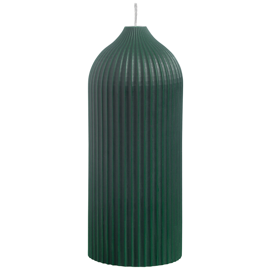 Изображение товара Свеча декоративная темно-зеленого цвета из коллекции Edge, 16,5см