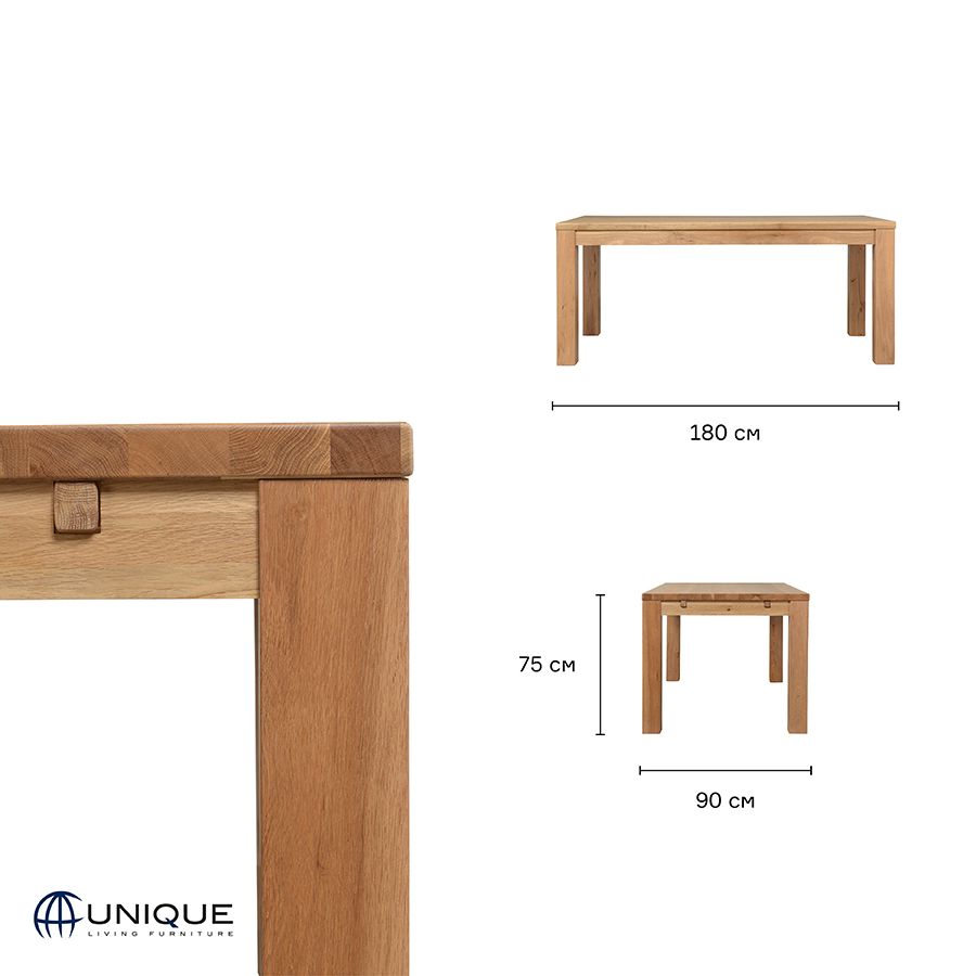 Изображение товара Стол Unique Furniture, Florence, 180х90х75 см