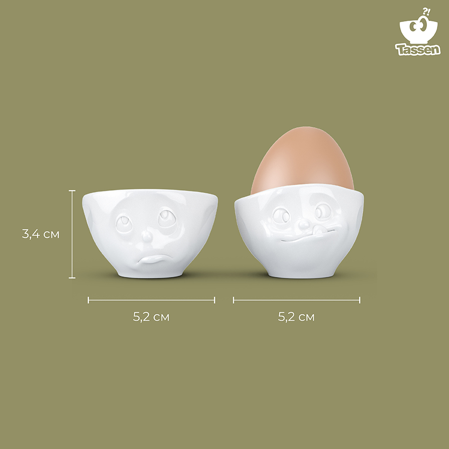 Изображение товара Набор подставок для яиц Tassen Oh please & Tasty, 2 шт, белый