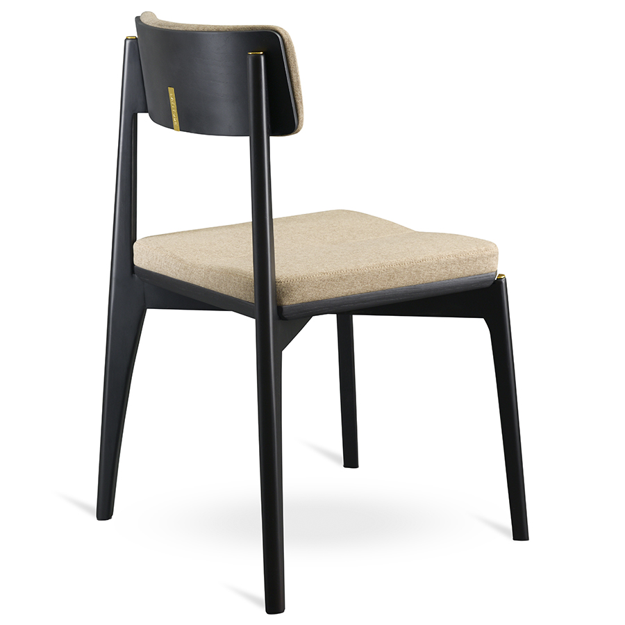 Изображение товара Набор из 2 стульев Aska, рогожка, черный/бежевый