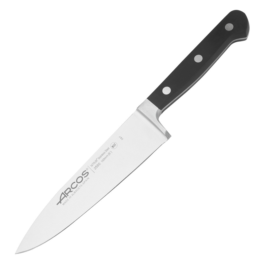 Изображение товара Нож кухонный поварской Clasica, 16 см, черная рукоятка