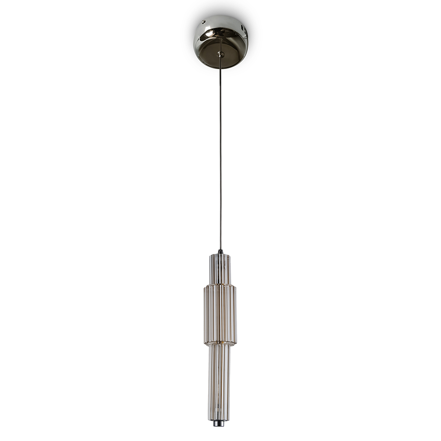 Изображение товара Светильник подвесной Modern, Verticale, 1 лампа, Ø12х30,5 см, коньячный