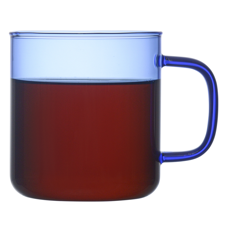 Изображение товара Чашка стеклянная, 350 мл, синяя