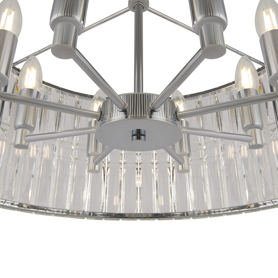 Изображение товара Светильник подвесной Neoclassic, Facet, 8 ламп, Ø60х29,5 см, хром