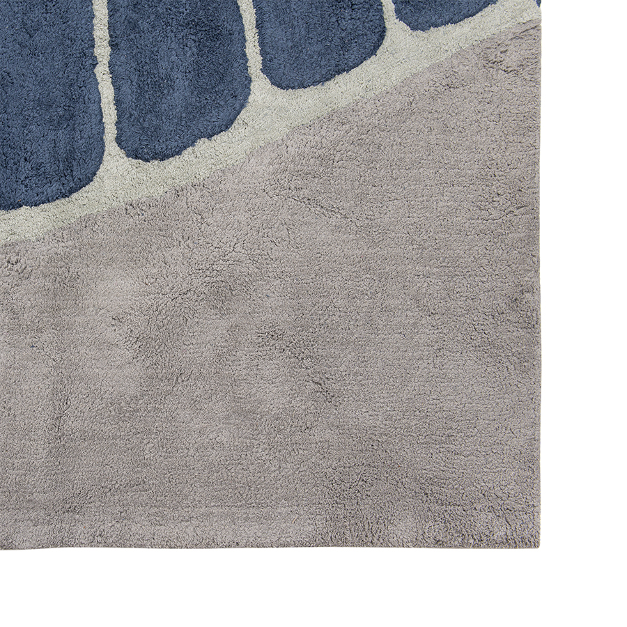 Изображение товара Ковер из хлопка с рисунком Tea plantation серого цвета из коллекции Terra