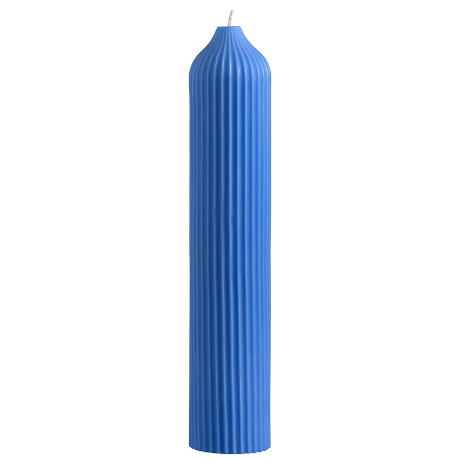 Изображение товара Свеча декоративная ярко-синего цвета из коллекции Edge, 25,5см