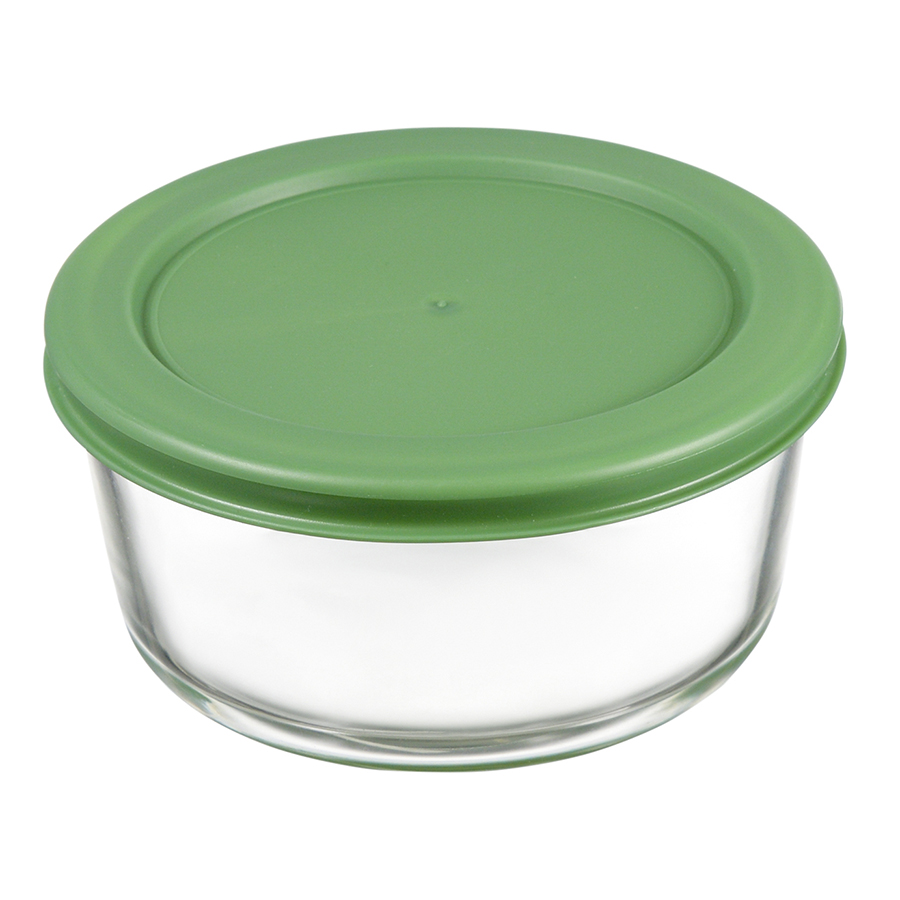 Изображение товара Контейнер для запекания и хранения круглый с крышкой, 472 мл, зеленый