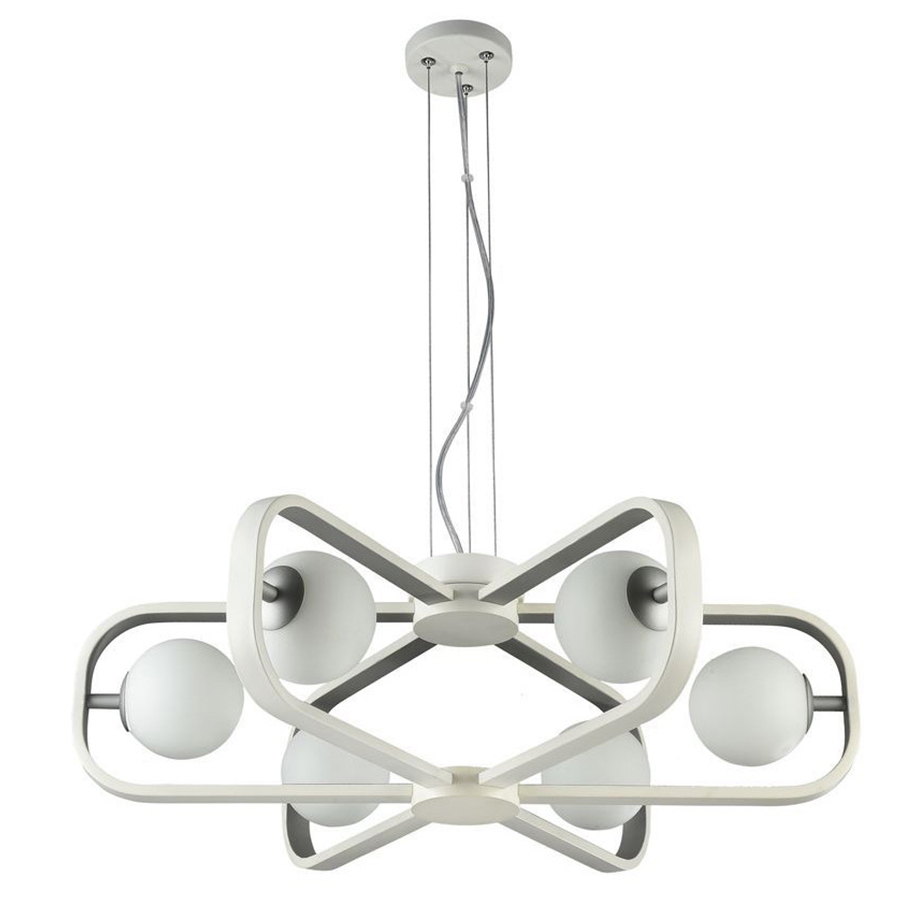 Изображение товара Светильник подвесной Modern, Avola, 6 ламп, белый с серебром