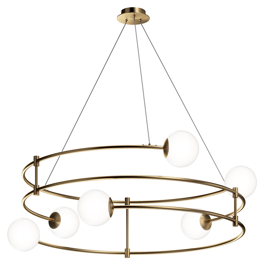 Изображение товара Светильник подвесной Modern, Balance, 6 ламп, Ø81,2х32 см, золото