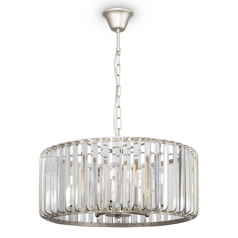 Изображение товара Светильник подвесной Crystal, Esme, 5 ламп, Ø51х27 см, матовое серебро