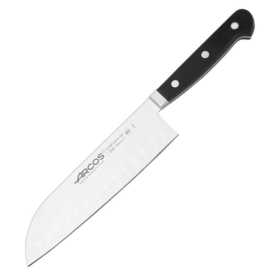 Изображение товара Нож кухонный Clasica, Сантоку, 18 см, черная рукоятка