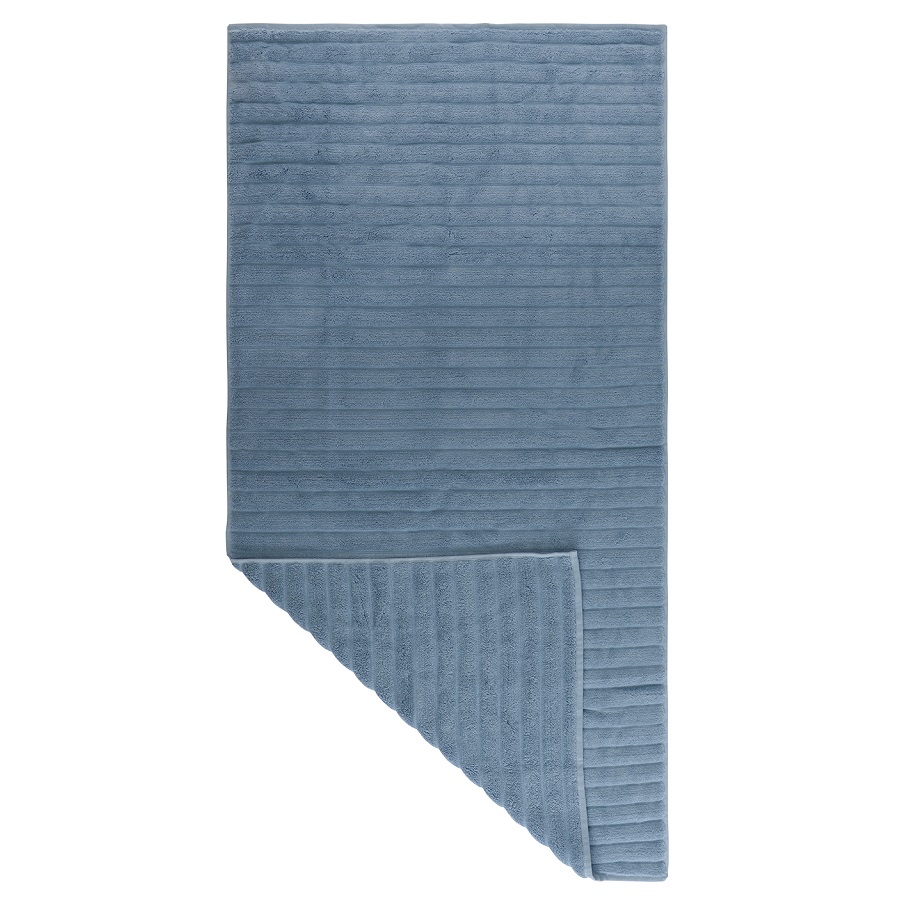 Изображение товара Полотенце банное Waves джинсово-синего цвета из коллекции Essential, 70х140 см