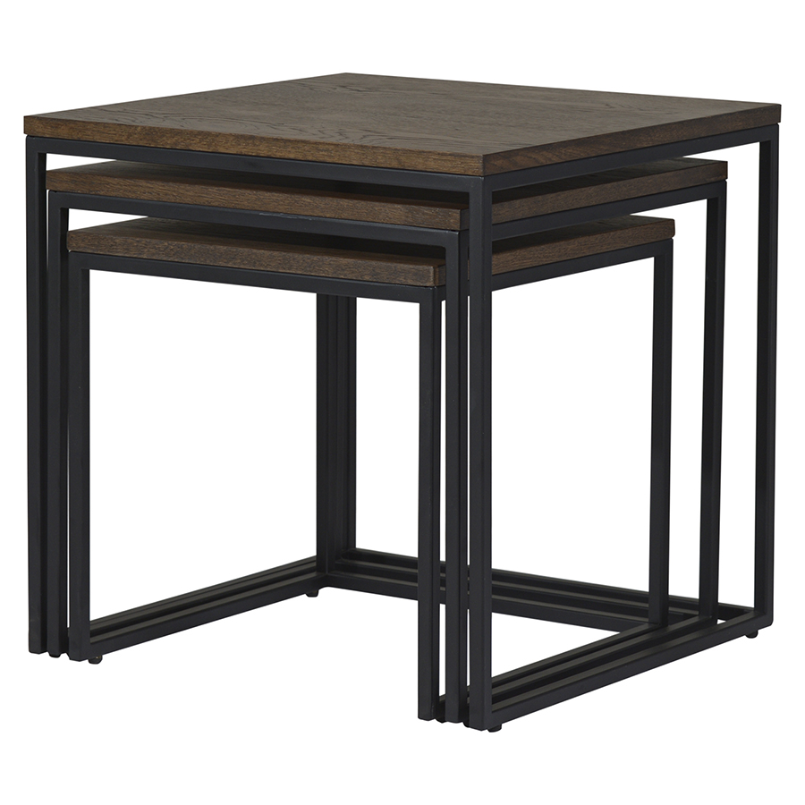 Изображение товара Набор столиков Unique Furniture, Rivoli, 3 шт., 50/45/40 см (куб)