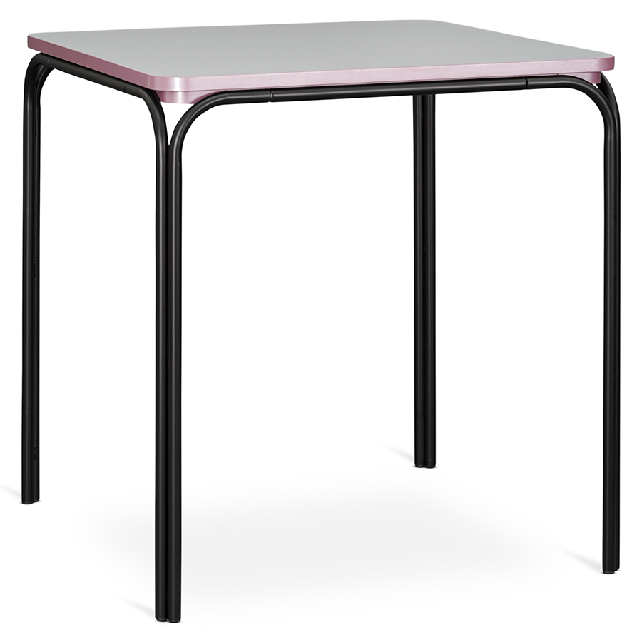 Изображение товара Стол обеденный Ror, 70х70 см, черный/серый/розовый