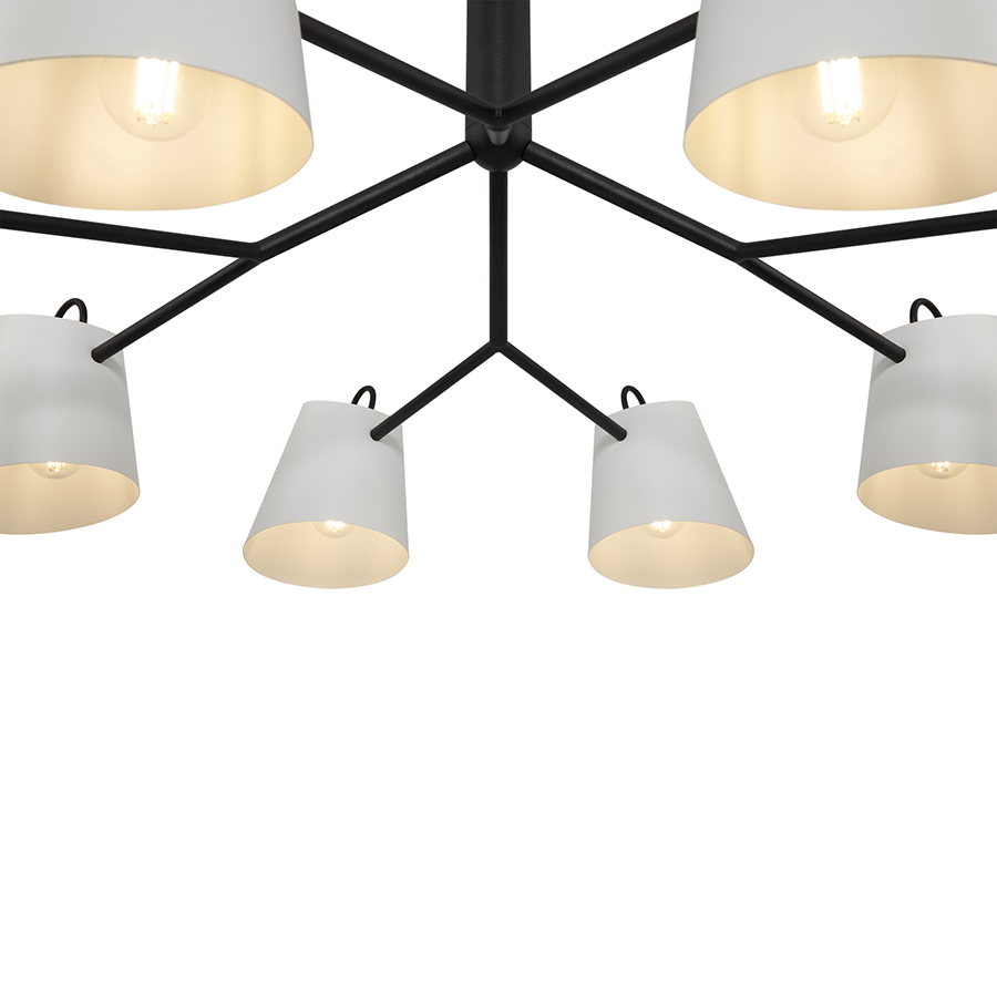 Изображение товара Светильник подвесной Modern, Nordic, 8 ламп, Ø89х42,1 см, черный