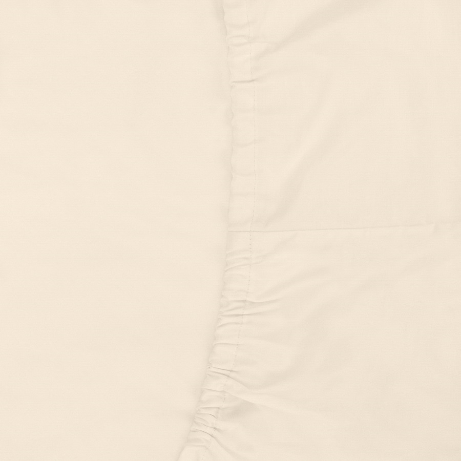 Изображение товара Простыня на резинке из сатина кремового цвета из коллекции Essential, 180х200х30 см