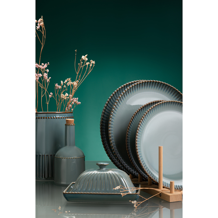 Изображение товара Набор из двух тарелок темно-серого цвета из коллекции Kitchen Spirit, 21 см