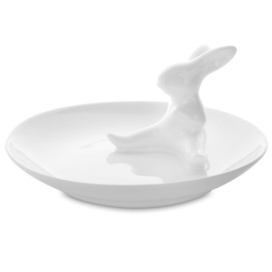 Изображение товара Подставка для украшений Кролики-чистюли, 13,3 см, белая