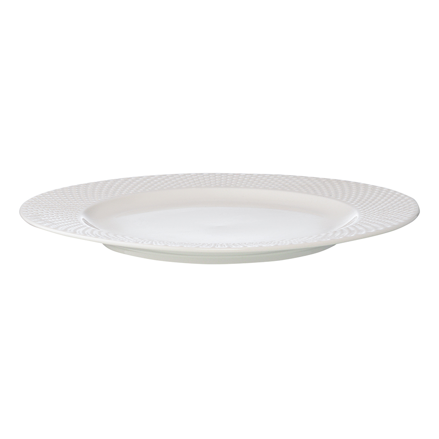 Изображение товара Набор из двух тарелок белого цвета с фактурным рисунком из коллекции Essential, 27см