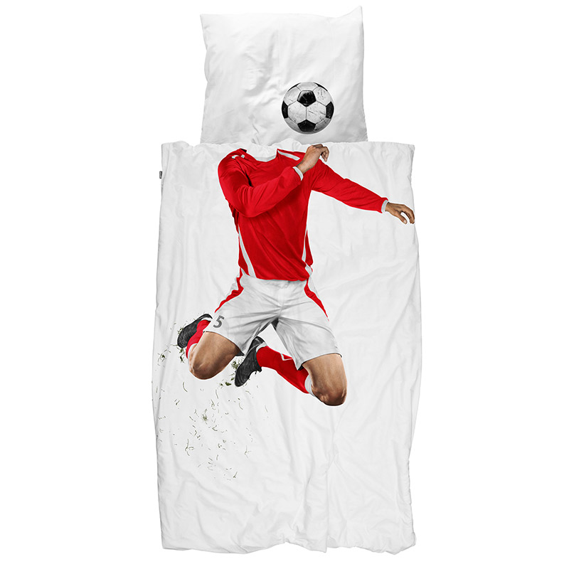 Изображение товара Комплект постельного белья Футболист, полутораспальный, красный