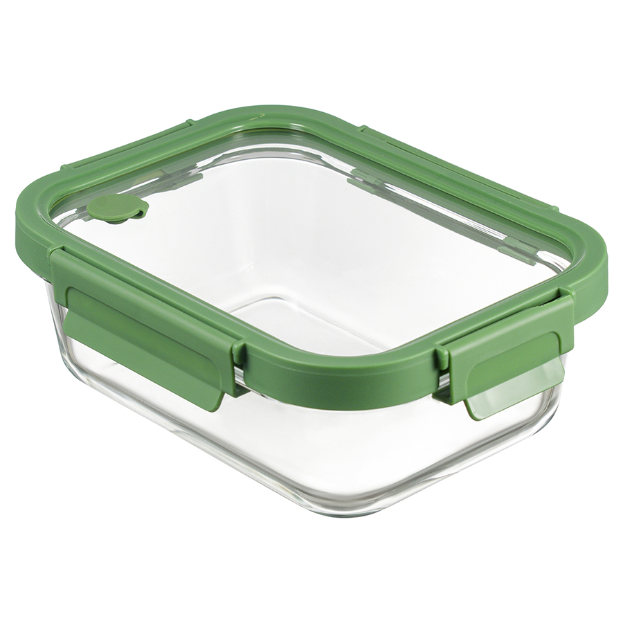 Изображение товара Контейнер для запекания и хранения прямоугольный с крышкой, 1 л, зеленый