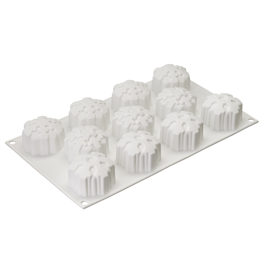 Изображение товара Форма для приготовления пирожных и конфет Snowflakes, 30,5х18 см, силиконовая