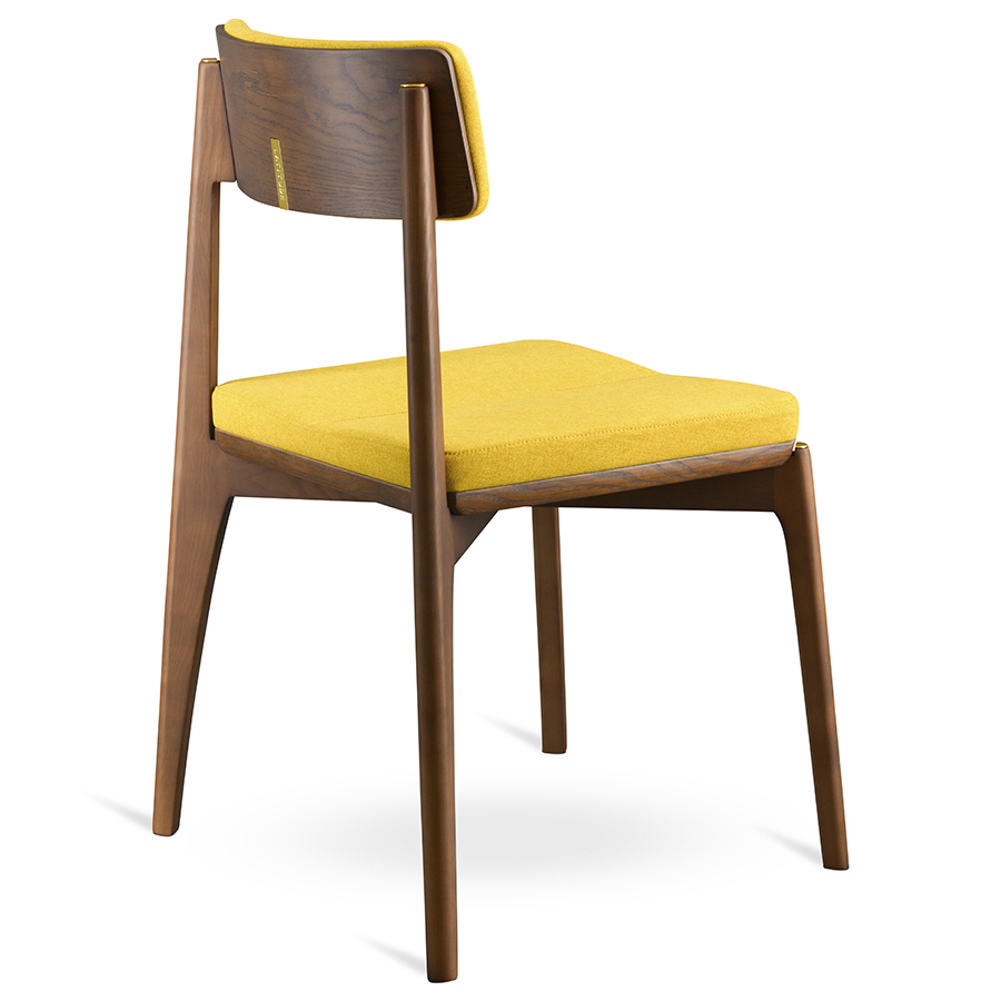 Изображение товара Набор из 2 стульев Aska, рогожка, орех/горчичный