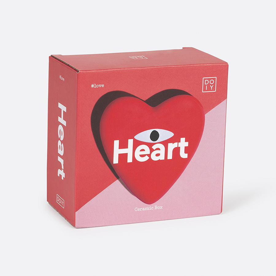 Изображение товара Шкатулка для украшений Heart, 10х10х4 см, красная