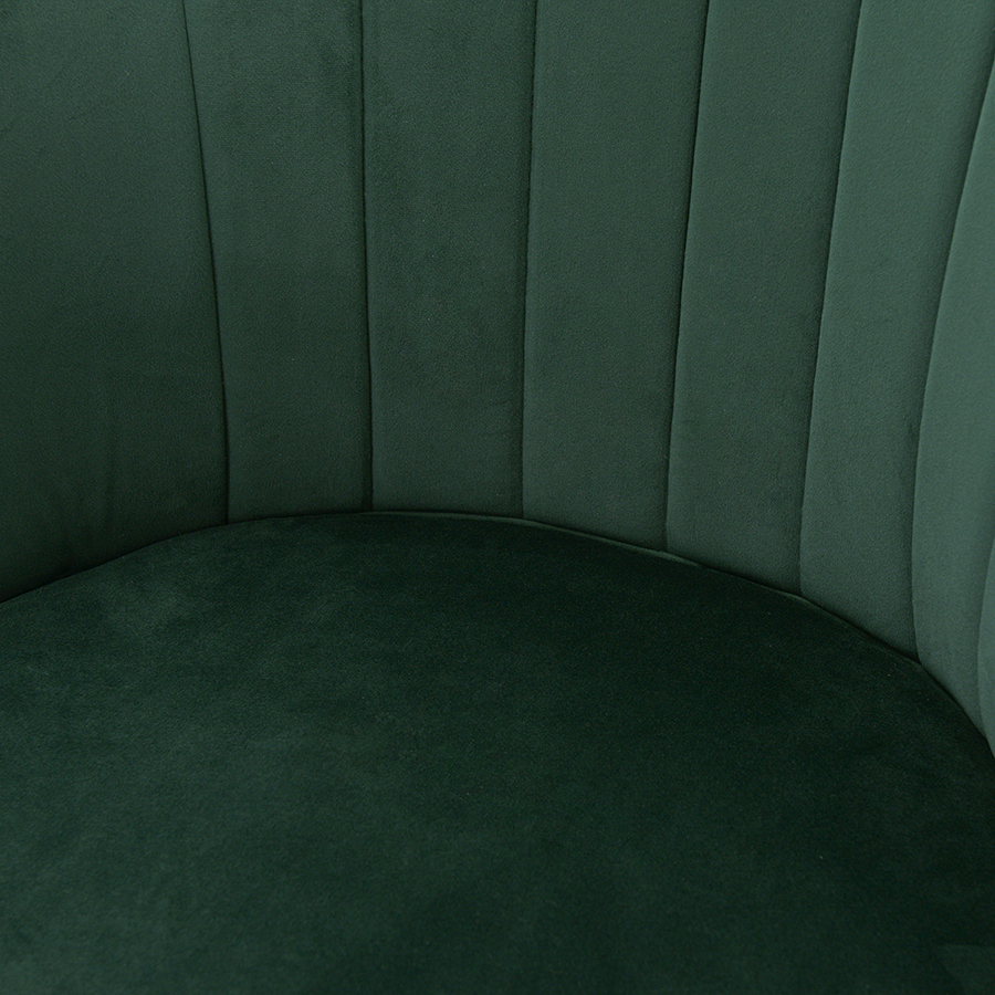 Изображение товара Кресло Coral, велюр, темно-зеленое