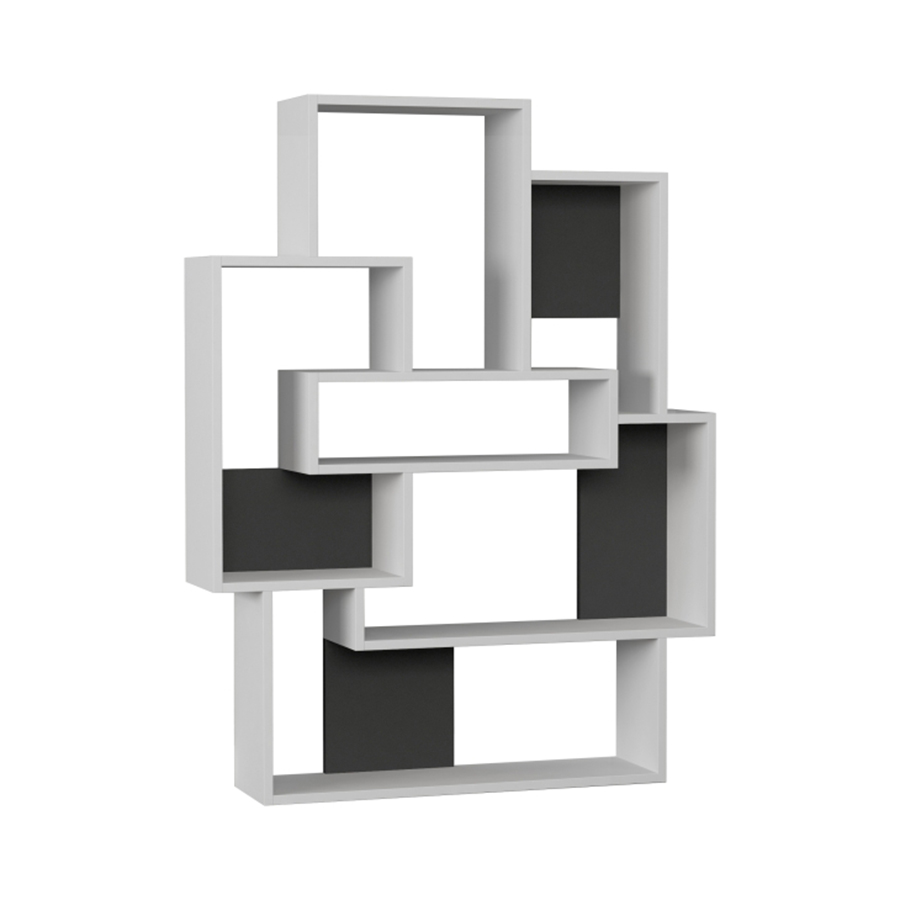 Изображение товара Стеллаж Barce, 101х22х135 см, белый/темно-серый