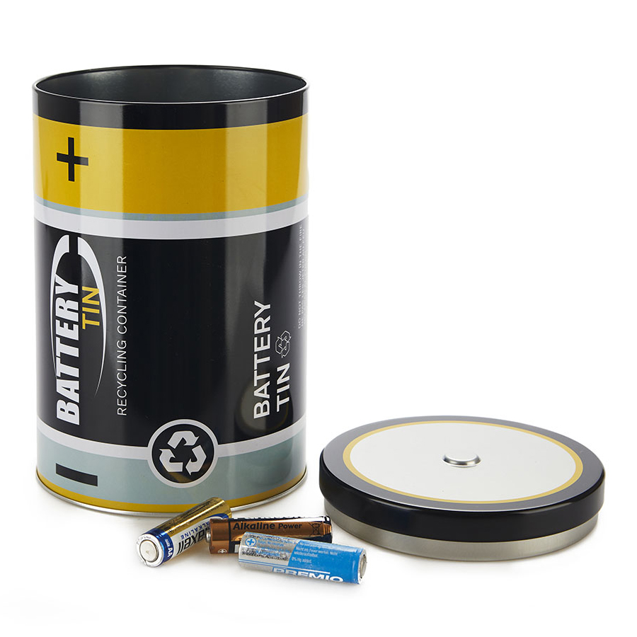 Изображение товара Бокс для хранения батареек Battery Tin, черный