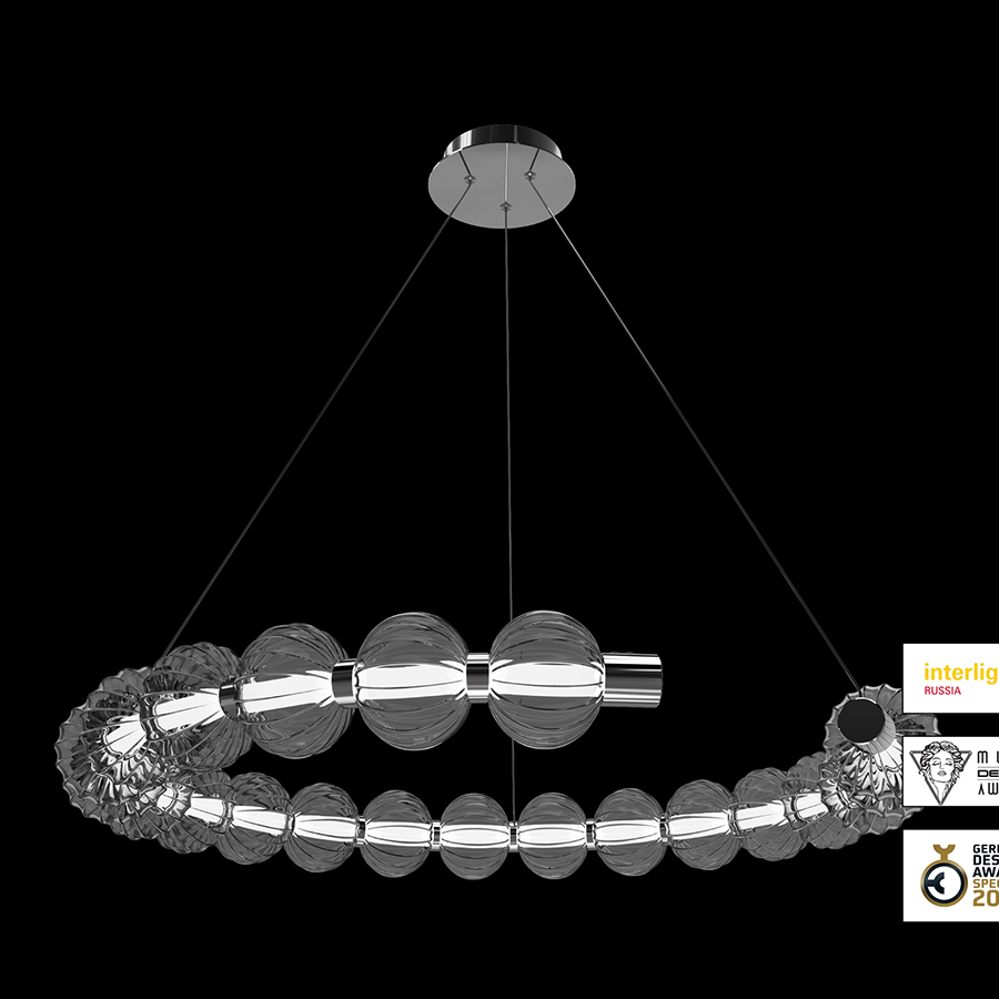 Изображение товара Светильник подвесной Modern, Amulet, Ø74х9 см, хром