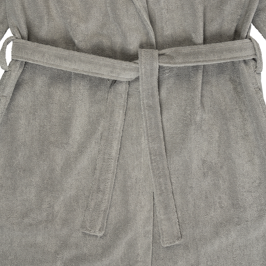 Изображение товара Халат махровый из чесаного хлопка серого цвета из коллекции Essential, размер XL