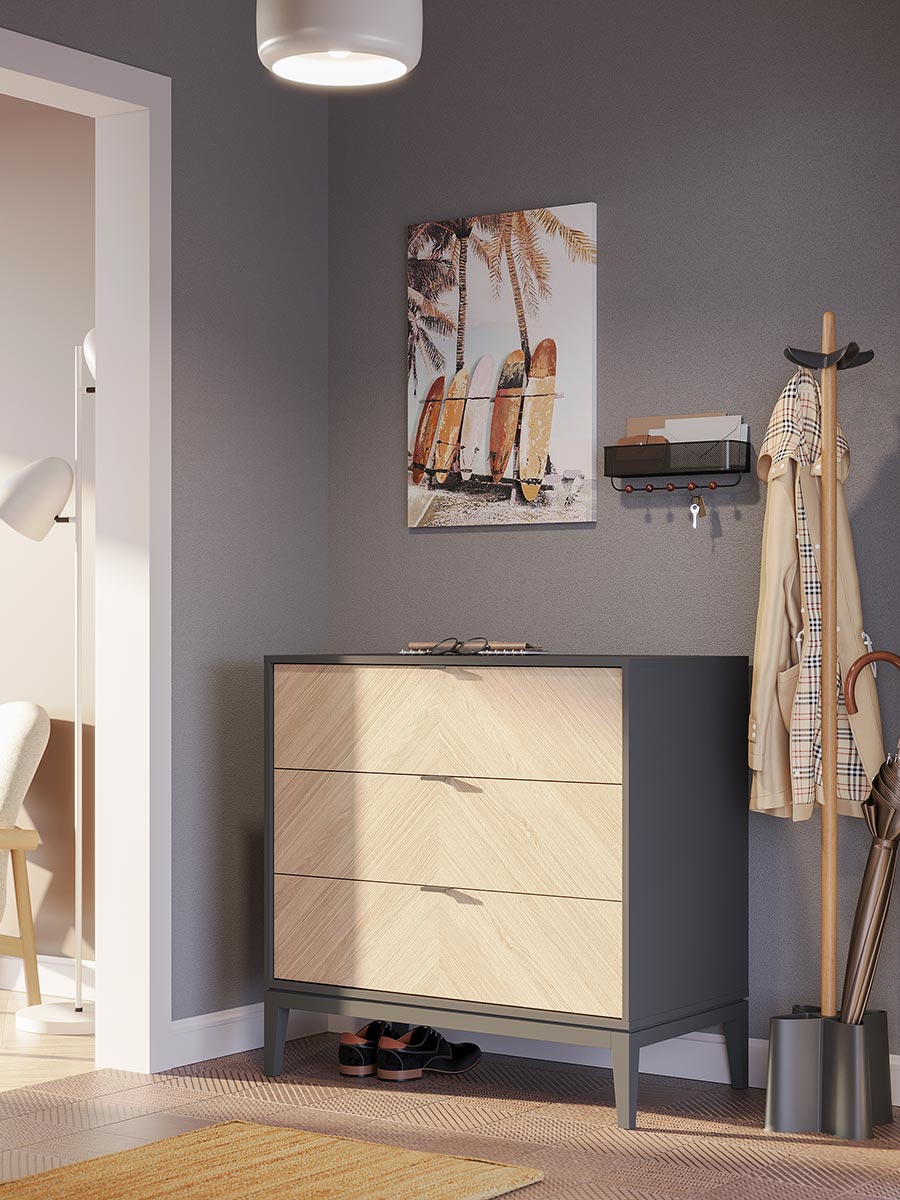 Изображение товара Вешалка подвесная Estique, черная/орех