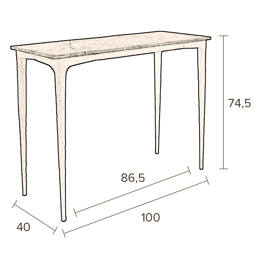 консольный стол высота 60 см