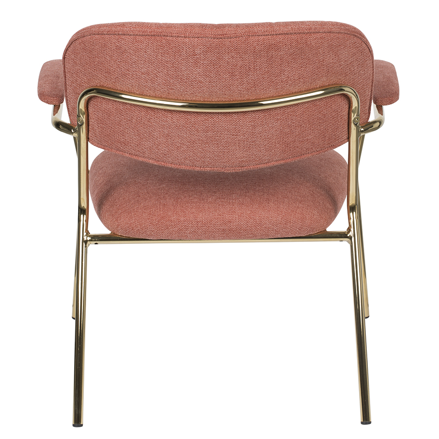 Изображение товара Лаунж-кресло с подлокотниками White label living, Jolien, 69,5х61х73 см, розовое