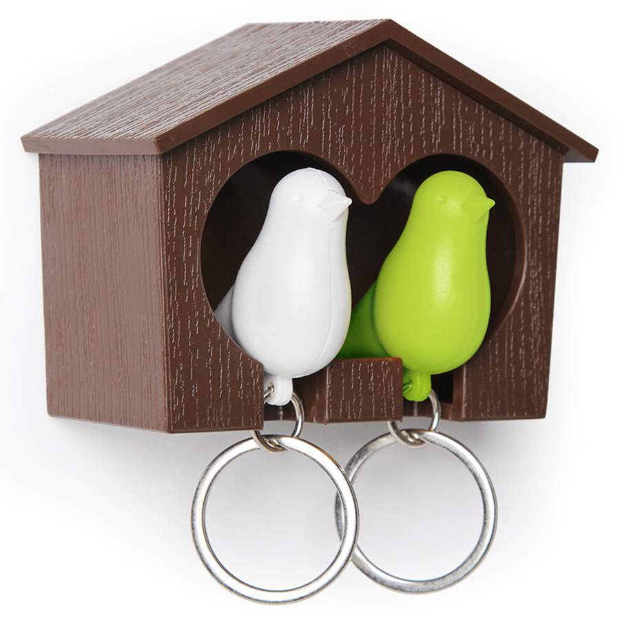 Изображение товара Держатель для ключей Duo Sparrow, коричневый/белый/зеленый