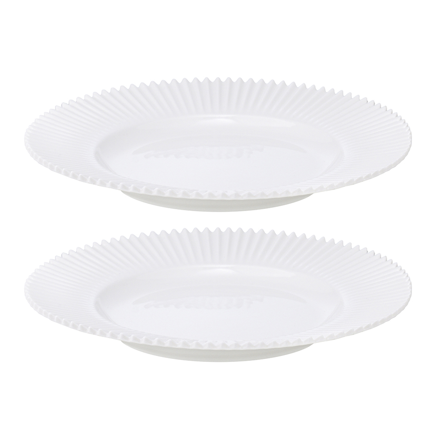 Изображение товара Набор из двух тарелок белого цвета из коллекции Edge, 21 см