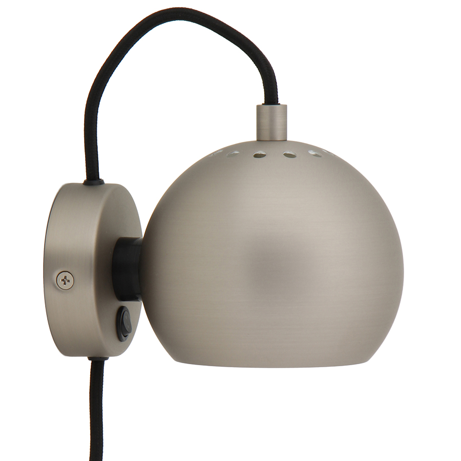 Изображение товара Лампа настенная Ball, Ø12 см, матовый сатин