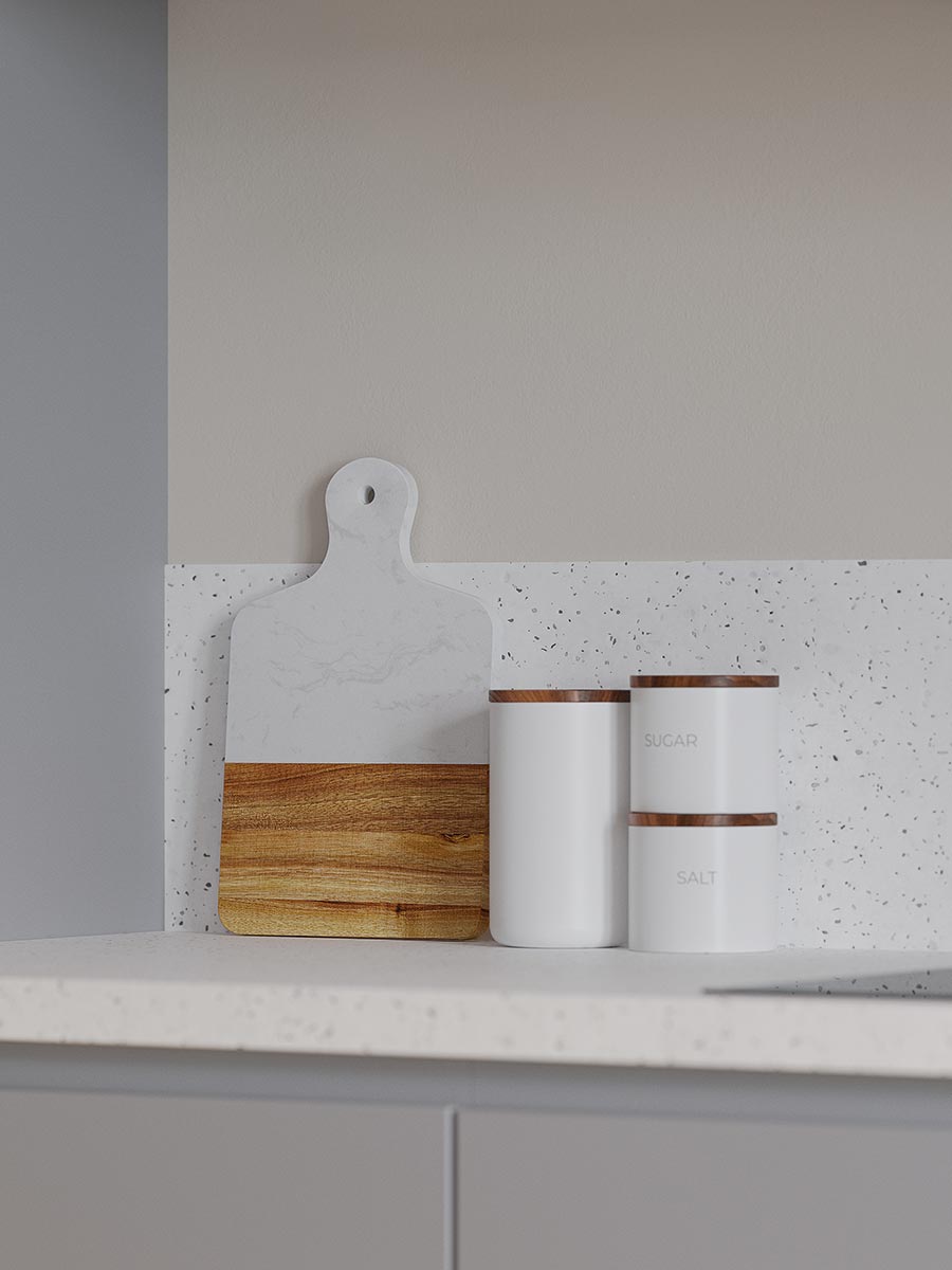 Изображение товара Банка керамическая для хранения соли, 400 мл, белая