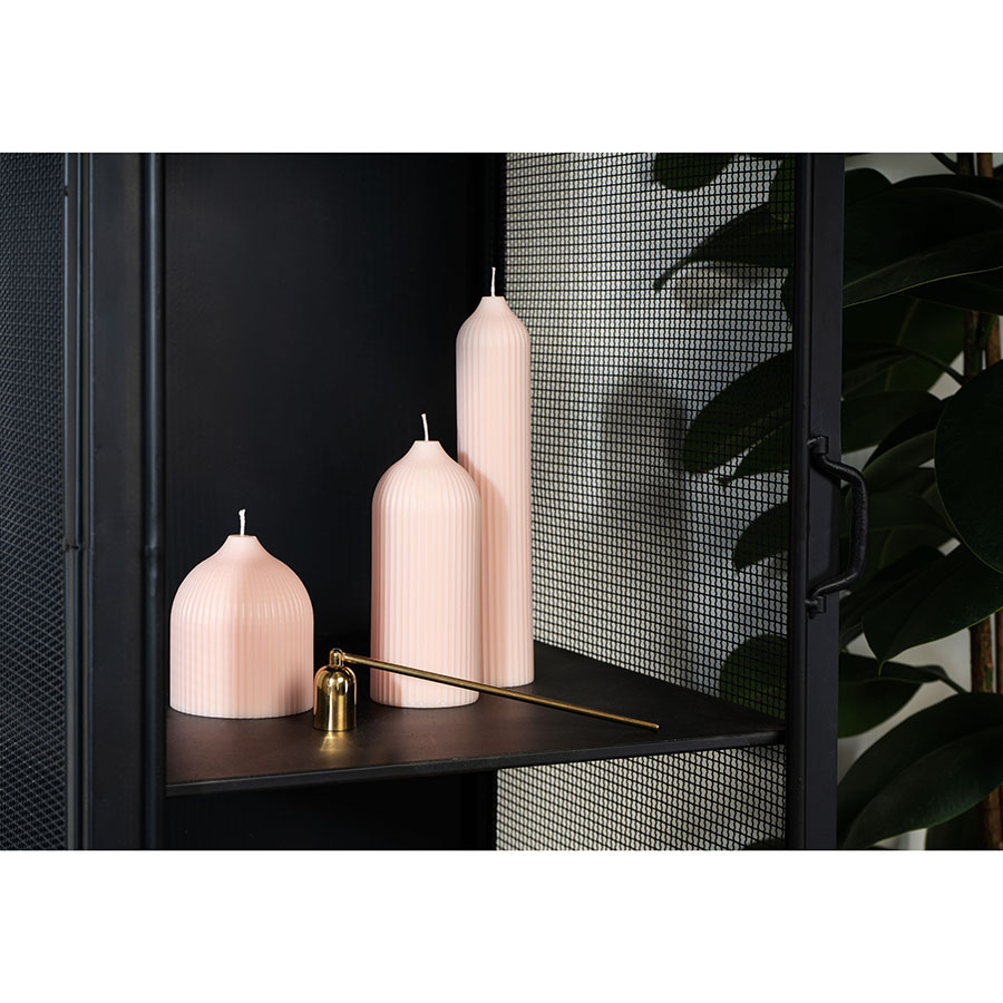 Изображение товара Свеча декоративная бежево-розового цвета из коллекции Edge, 10,5 см