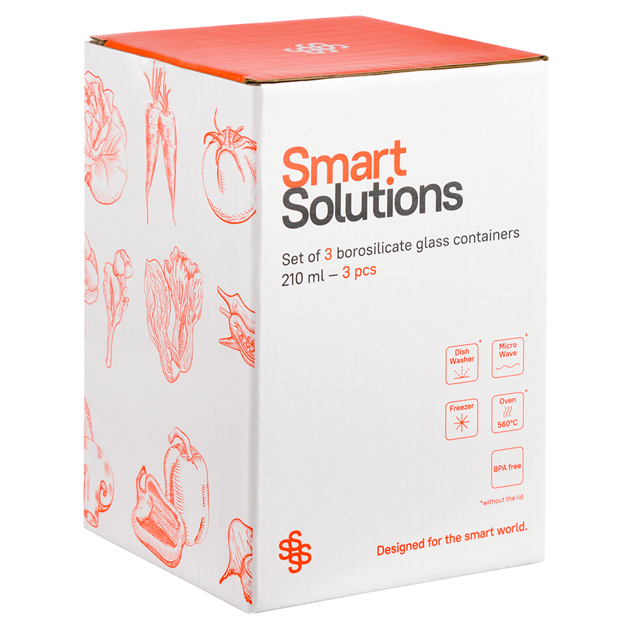 Изображение товара Набор контейнеров для запекания и хранения Smart Solutions Pastel, 3 шт.