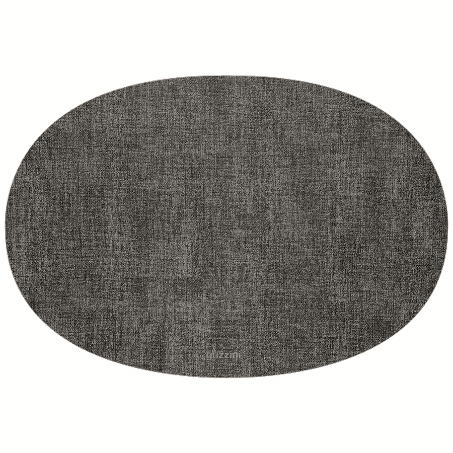 Изображение товара Салфетка подстановочная овальная двухсторонняя Fabric, темно-серая