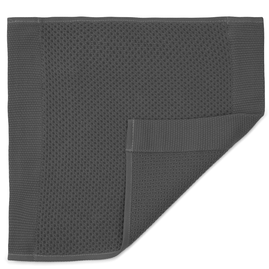 Изображение товара Полотенце для лица вафельное темно-серого цвета из коллекции Essential, 30х30 см