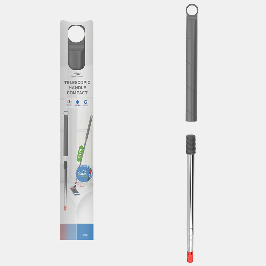 Изображение товара Ручка для швабры телескопическая 135 см