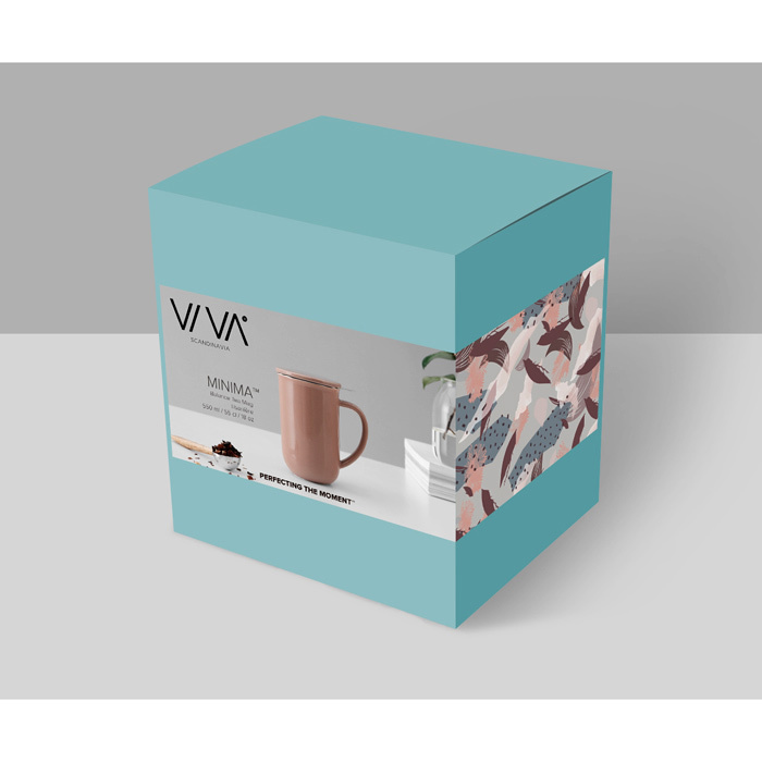 Изображение товара Кружка чайная с ситом Minima, 500 мл, терракотовая