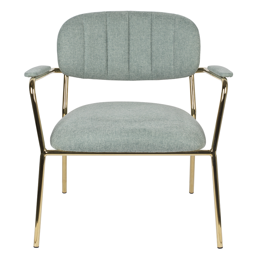 Изображение товара Лаунж-кресло с подлокотниками White label living, Jolien, 69,5х61х73 см, светло-зеленое