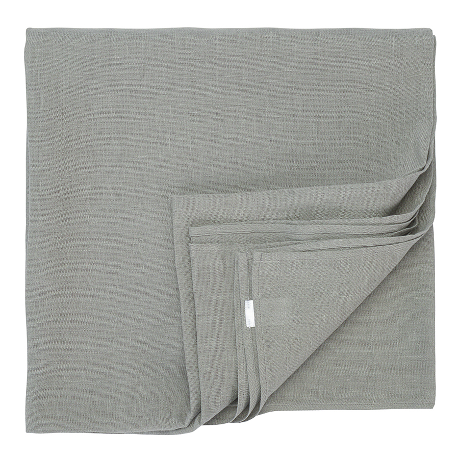 Изображение товара Скатерть из стираного льна серого цвета из коллекции Essential, 170х170 см
