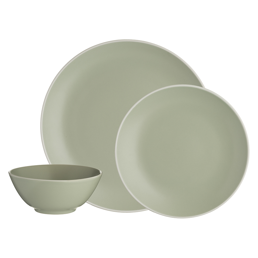 Изображение товара Набор обеденной посуды Classic, зеленый, 12 пред.