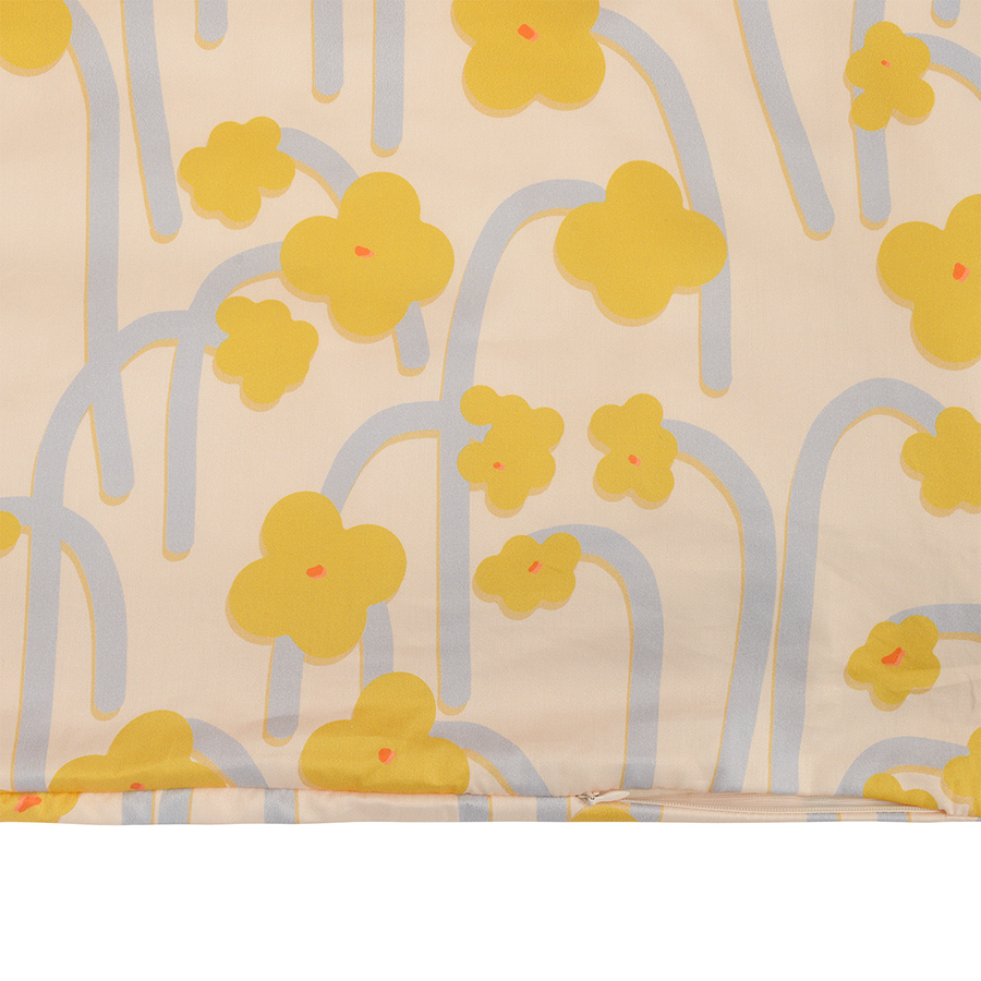 Изображение товара Комплект постельного белья горчичного цвета с принтом Полярный цветок из коллекции Scandinavian touch, 200х220 см
